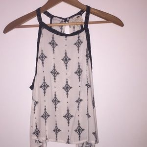 Black and white print tank top